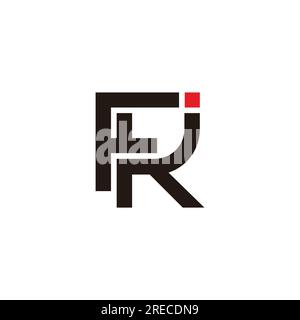 vettore del logo colorato letter fk collegato Illustrazione Vettoriale