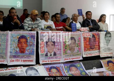 Non esclusiva: 26 luglio 2023, città del Messico, Messico: Vidulfo Rosales, avvocato per i genitori dei 43 studenti del Normal de Ayotzinapa, vittime di Foto Stock