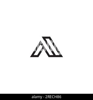 Logo Letter A. Design iniziale del logo di Una linea Illustrazione Vettoriale