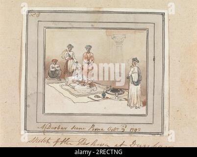 A Durbar Scene, Poona, 3 ottobre 1792 di Robert Mabon Foto Stock