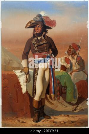 Le General Desaix (Charles Antoine Desaix de Veygoux, 1768-1800) en Egypte. Peinture de Louis Devedeux (1820-1875), huile sur toile, 1842. Art Francais, 19e siecle. Museo delle Belle Arti di Clermont Ferrand (Clermont-Ferrand). Foto Stock