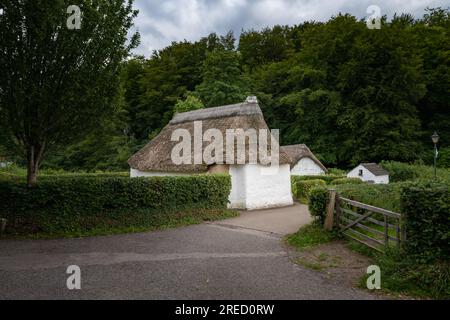 Nantwallter Cottage, St. Fagans National Museum of History, Cardiff, Galles, Regno Unito Foto Stock