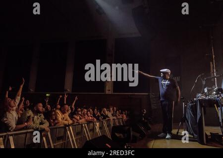 Grandmaster Flash alla William Aston Hall di Wrexham il 22 luglio 2023. Foto Stock