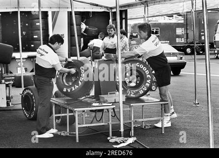 Germania, Hockenheim, 15.07.1992 Archivio: 35-39-22 test drive di Formula 1 presso l'Hockenheimring Photo: Good Year Tires [traduzione automatizzata] Foto Stock