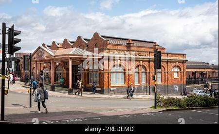 Edificio della stazione ferroviaria di Birmingham Moor Street a Birmingham, West Midlands, Regno Unito, il 23 luglio 2023 Foto Stock