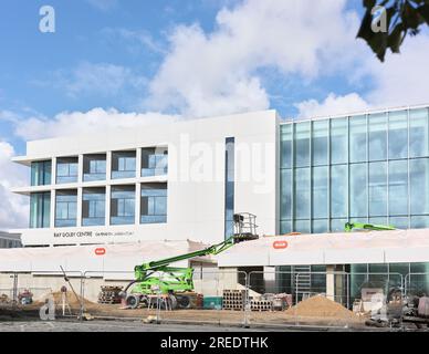 Il nuovo edificio del Cavendish Laboratory (Ray Dolby Centre) è in costruzione, University of Cambridge, West Cambridge Site, Inghilterra, luglio 2023 Foto Stock
