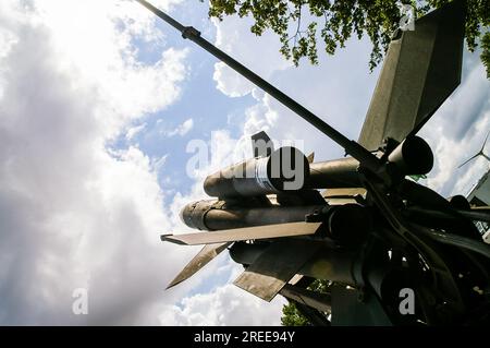 Bristol Bloodhound, missile terra-aria con motore ramjet britannico sviluppato negli anni '1950 Fu la principale arma di difesa aerea del Regno Unito negli anni '1990 Foto Stock