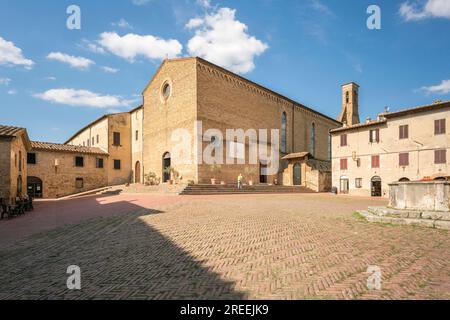 Chiesa di Sant'Agostino, San Gimignano, Provincia di Siena, Toscana, Italia, sito patrimonio dell'umanità dell'UNESCO Foto Stock
