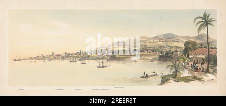 Freetown, Sierra Leone circa 1850 di Auguste-Francois Laby Foto Stock