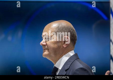 OLAF Scholz, SPD, Cancelliere federale, Ritratto. Fiera aerospaziale internazionale, fiera aerea ILA Berlin, Schoenefeld, Brandeburgo, Germania Foto Stock
