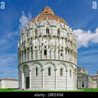 Camposanto, Battistero, Battistero di Pisa, Cattedrale, Cattedrale metropolitana Primaziale di Santa Maria Assunta, Piazza dei Miracoli, Piazza dei Foto Stock