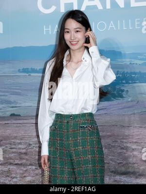 Seoul, Corea del Sud. 27 luglio 2023. L'attrice sudcoreana Won Ji-an, partecipa a una photocall per il Tweed de Chanel Collection Event a Seoul, Corea del Sud, il 27 luglio 2023. (Foto di: Lee Young-ho/Sipa USA) credito: SIPA USA/Alamy Live News Foto Stock