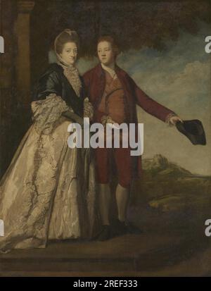 Sir Watkin Williams-Wynn e sua madre tra il 1768 e il 1769 circa di Joshua Reynolds Foto Stock