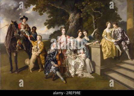 La famiglia di Sir William Young intorno al 1767 di Johann Zoffany Foto Stock