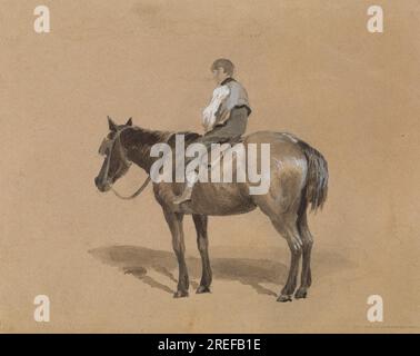 Stable Boy on a Pony di Arthur James Stark Foto Stock