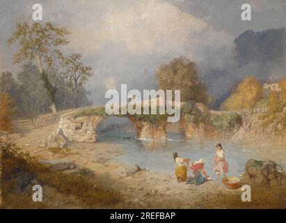 Clearing Up for fine Weather, Beddgelert, North Wales 1867 di James Baker Pyne Foto Stock