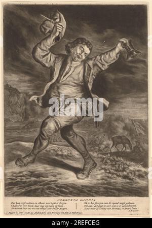 "Cornelis Dusart, The Happy Patriot, in or After 1695, mezzotint, Ailsa Mellon Bruce Fund, 1974.119.3" Foto Stock