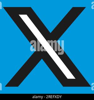 Stati Uniti, luglio 26 2023, nuovo logo Twitter con nuova grafica a X, illustrazione Foto Stock