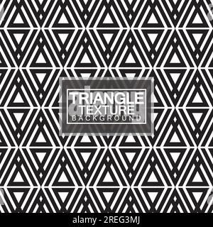Triangoli, motivo geometrico astratto senza cuciture in bianco e nero, texture moderna ed elegante. Illustrazione vettoriale. Illustrazione Vettoriale