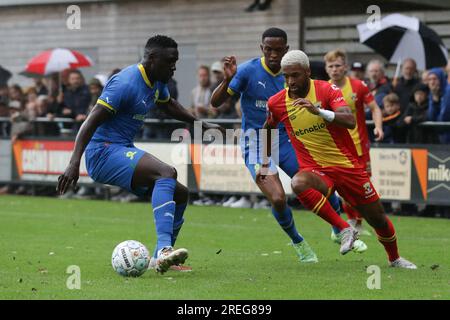 Twello, Paesi Bassi. 23 luglio 2023. TWELLO, PAESI BASSI - 23 LUGLIO: Sylla Sow of Go Ahead Eagles durante la partita amichevole di pre-stagione tra Go Ahead Eagles e Mamelodi Sundowns allo Sportpark De Laene il 23 luglio 2023 a Twello, Paesi Bassi (foto di Henny Meyerink/BSR Agency) credito: BSR Agency/Alamy Live News Foto Stock