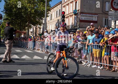 Albi, Francia. 27 luglio 2023. Eri Yonamine (SALUTE POTENZIATA DALL'UOMO) al termine della quinta tappa del Tour de France femminile ad Albi, in Francia, il 27 2023 luglio. Foto di Arnaud Bertrand/ ABACAPRESS.COM credito: Abaca Press/Alamy Live News Foto Stock