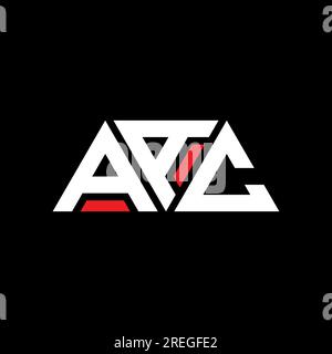 Logo AAC triangolare a lettere con forma triangolare. Monogramma di design con logo triangolare AAC. Modello di logo vettoriale a triangolo AAC di colore rosso. AAC triangul Illustrazione Vettoriale