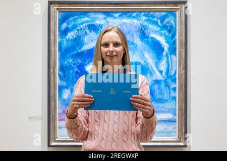 Edimburgo, Regno Unito. 28 luglio 2023 nella foto: Summer, Ile de Brehat (Bretagna) di John Houston RSA. La Royal Scottish Academy celebra le vite e il lavoro di Elizabeth Blackadder e John Houston in una grande mostra, A Journey Shared, concentrandosi sui loro viaggi, ricerche e pratiche di studio. Crediti: Rich Dyson/Alamy Live News Foto Stock