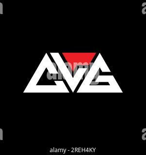 Logo CLG triangolare a lettera con forma triangolare. Monogramma di design con logo triangolare CLG. Modello logo vettoriale triangolare CLG di colore rosso. CLG triangul Illustrazione Vettoriale