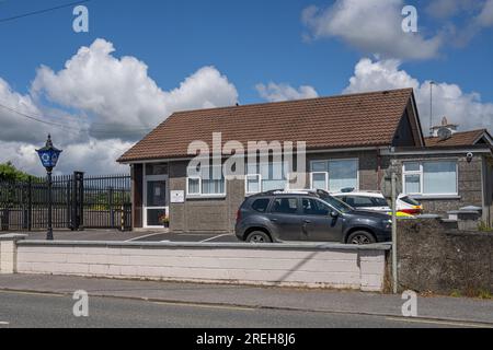 Moate County Westmeath, Irlanda, 4 luglio 2023. Vista frontale della stazione di Moate Garda Foto Stock