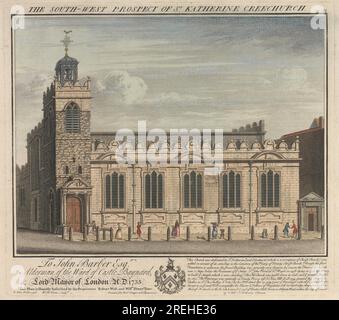 Il Southwest Prospect of St Katherine Cree Church 1736 di William Henry Toms Foto Stock