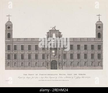 The Front of Northumberland House, Next the Strand 1809 di Richard Sawyer Foto Stock