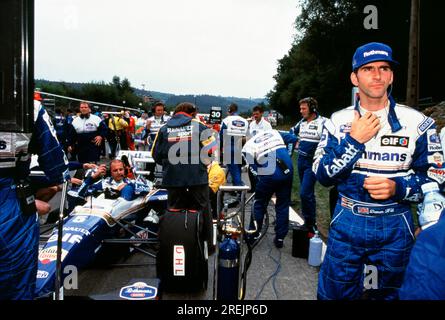 Damon Hill. Gran Premio del Belgio 1995 Foto Stock