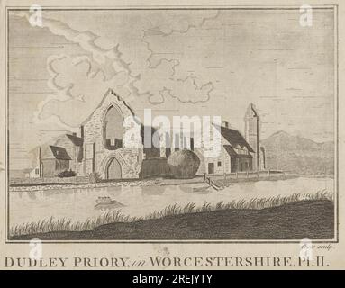 Dudley Priory in Worcestershire, Plate 2 Before 1786 di M. Coote Foto Stock