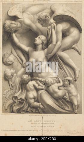 "William Bond After Henry Corbould After John Flaxman, Thy Kingdom come (Monument to Sir Thomas Barting), pubblicato nel 1810, Stipple Engraving, Rosenwald Collection, 1980.45.1740" Foto Stock