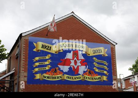 Residenza interna di Sandy Row a South Belfast Foto Stock