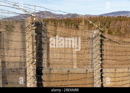 Ring of Remembrance Border Trail Museo di confine sorgono nelle montagne Harz Foto Stock