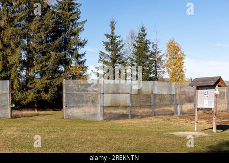 Ring of Remembrance Border Trail Museo di confine sorgono nelle montagne Harz Foto Stock