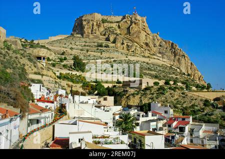 Castillo de Santa Barbara, Monte, Monte Benacantil, Alicante, Spagna Foto Stock