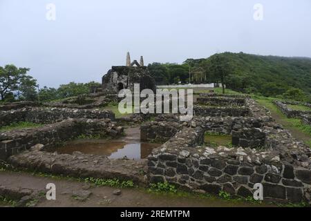 Il forte di Shivneri è una fortificazione militare del XVII secolo, è il luogo di nascita di Chhatrapati Shivaji Maharaj, l'imperatore e fondatore dell'Impero Maratha Foto Stock