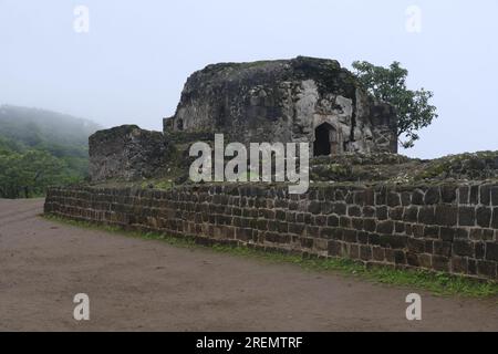 Il forte di Shivneri è una fortificazione militare del XVII secolo, è il luogo di nascita di Chhatrapati Shivaji Maharaj, l'imperatore e fondatore dell'Impero Maratha Foto Stock
