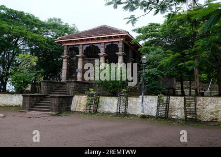 Il forte di Shivneri è una fortificazione militare del XVII secolo, è il luogo di nascita di Chhatrapati Shivaji Maharaj, l'imperatore e fondatore dell'Impero Maratha Foto Stock