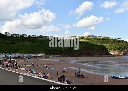 Broadsands Beach in the Summer luglio Paignton Inghilterra regno unito Foto Stock