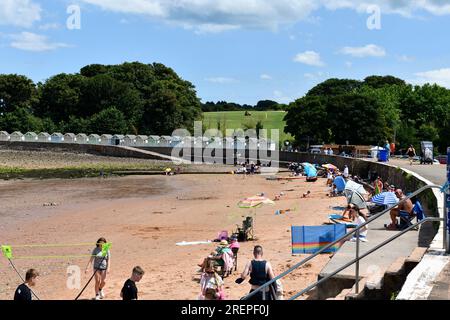 Broadsands Beach in the Summer luglio Paignton Inghilterra regno unito Foto Stock