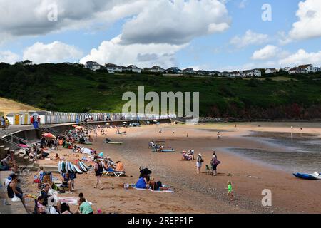 Broadsands Beach in the Summer luglio Paignton Inghilterra regno unito Foto Stock