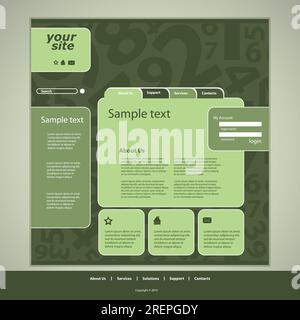 Sito web del modello di progettazione Illustrazione Vettoriale