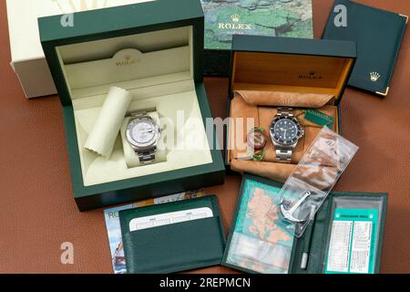 Rolex Yacht-Master visto durante la presentazione al Baselworld Foto Stock