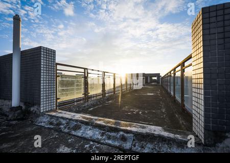 L'alba sulla città di Chengdu. Foto Stock