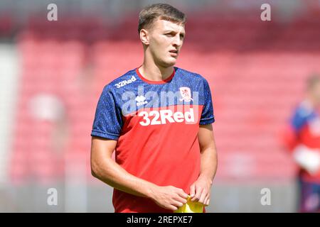 Middlesbrough, Regno Unito. 29 luglio 2023. Dael Fry del Middlesbrough durante la partita amichevole pre-stagionale tra Middlesbrough e AJ Auxerre al Riverside Stadium di Middlesbrough sabato 29 luglio 2023. (Foto: Scott Llewellyn | mi News) crediti: MI News & Sport /Alamy Live News Foto Stock