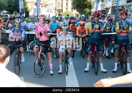 Cinque vincitori precedenti Julian Alaphilippe Neilson Powless Remco Evenepoel Tony Gallopin e Bauke Mollema Foto Stock