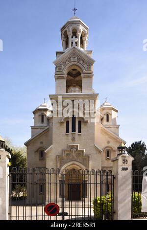 Cattedrale o chiesa armena, Cathédrale Apostolique Arménienne des Saints Traducteurs de Marseille e Armenian Genocide Monument Marseille France Foto Stock